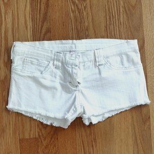 NWOT Frayed White Booty Shorts